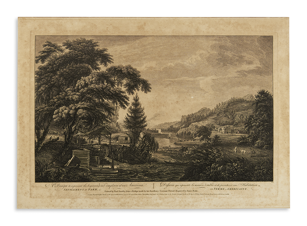 POWNALL, THOMAS, after. Group of six engraved views from Scenographia Americana.